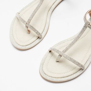 EXPRESS - Embellished Soft T-Strap Sandals